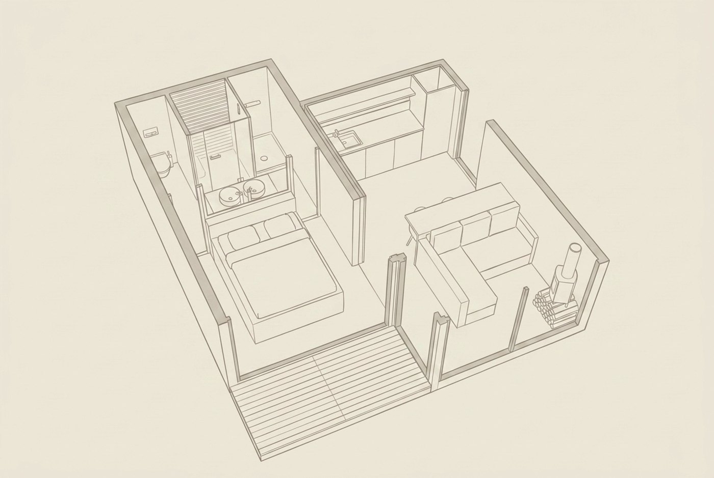 Plan schématique pour The Wild Cabin 30